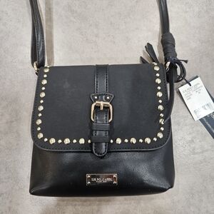 U.S. Polo Assn. Black Crossbody Bag with Gold Studs